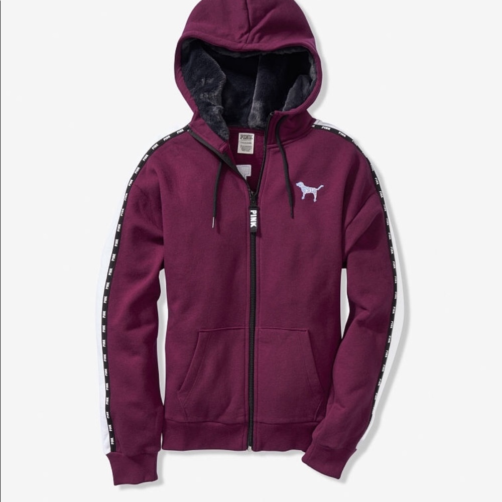 Sequin Bling Faux Fur lined full-zip